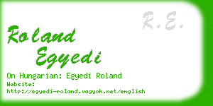 roland egyedi business card